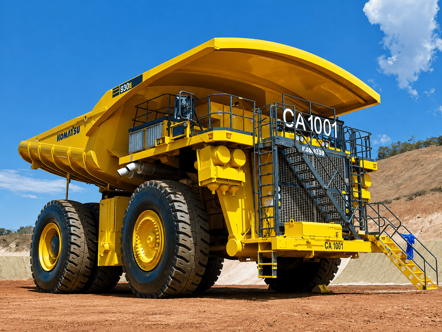 Mining tipper truck hauling ore
