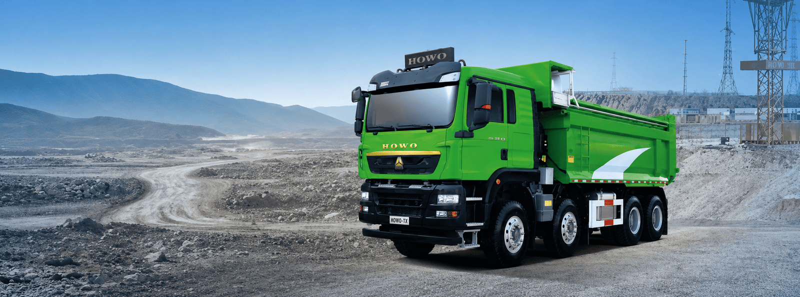 Tipper truck on a highway